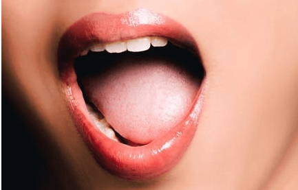 woman open mouth tongue 2